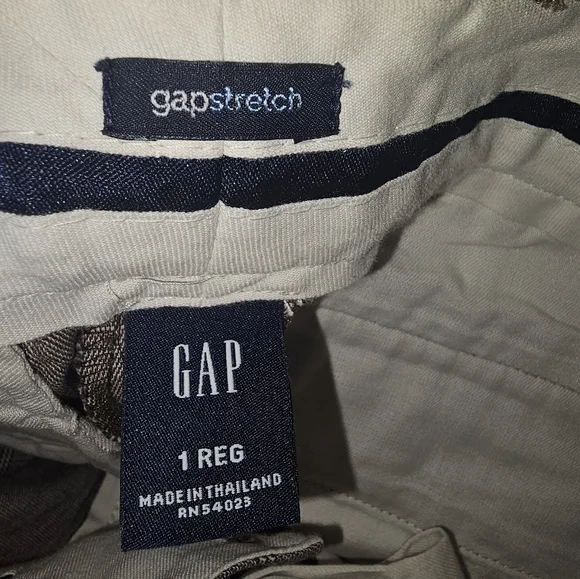 GAP Stretch Women Tan Wide Leg Plaid Dress Pants Sz 1R - Picture 6 of 8